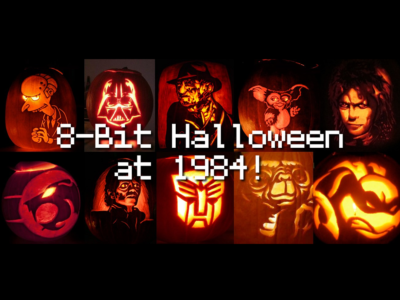 Event poster for 8-Bit Halloween at 1984