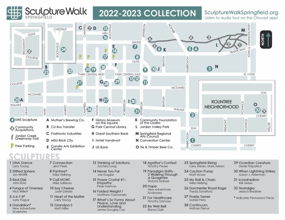 Springfield Sculpture Walk Map - It's All Downtown | It's All Downtown