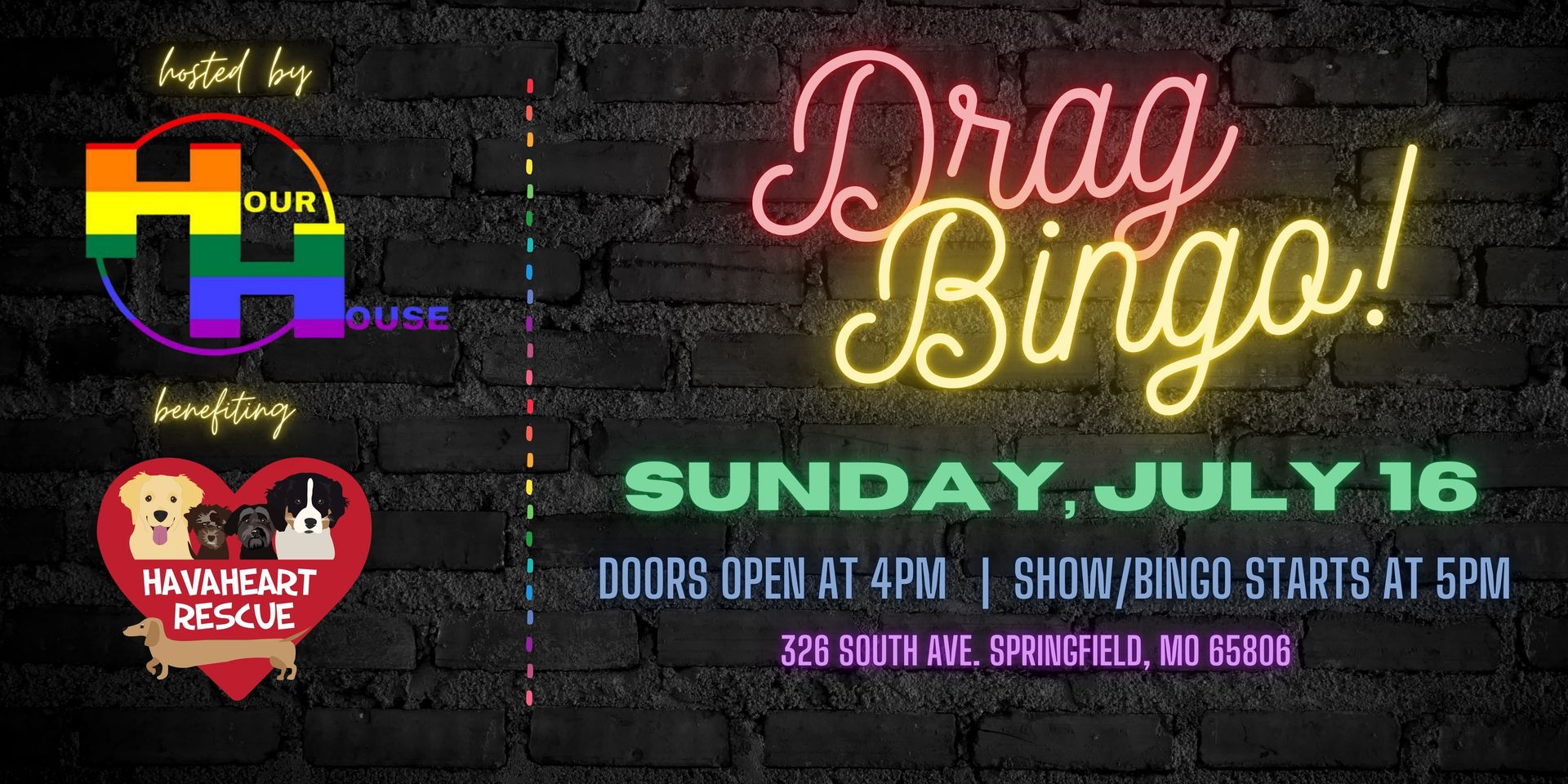 Drag Bingo for HavaHeart Rescue