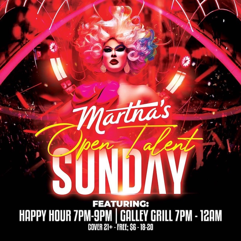 Open Talent Sunday at Martha's!