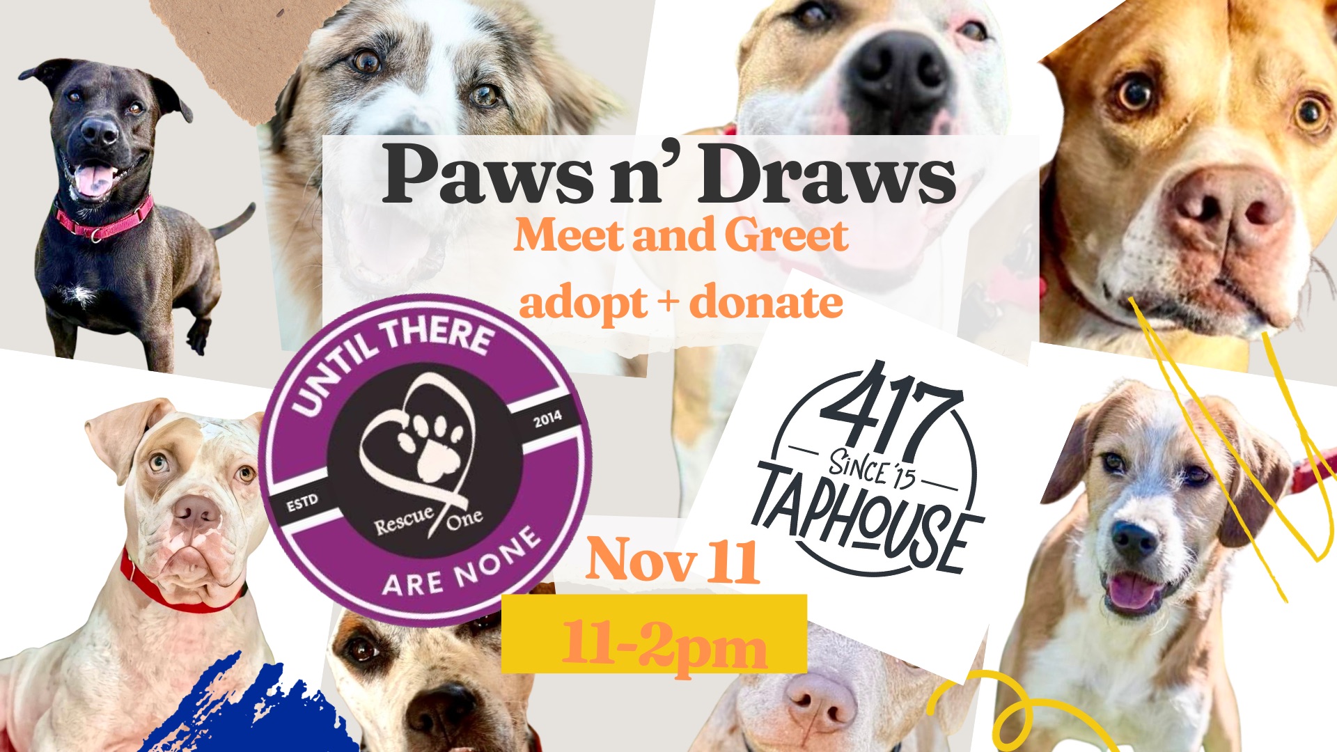 Rescue One + 417 Taphouse Adoption Event