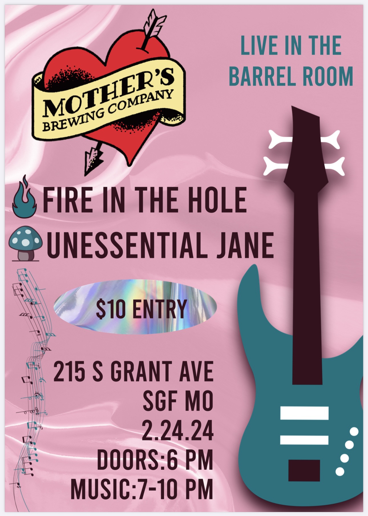 Fire in the Hole and Unessential Jane live in the Barrel Room