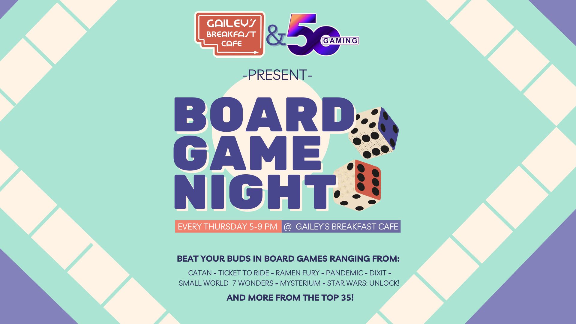 Board Game Night at Gailey’s