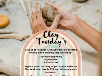 Clay Tuesday's at Forming Art Studio