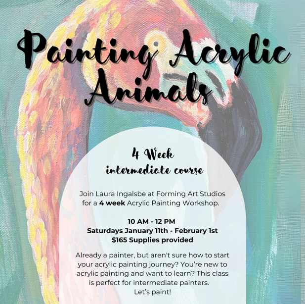 Acrylic Animal Painting 4-Week Course