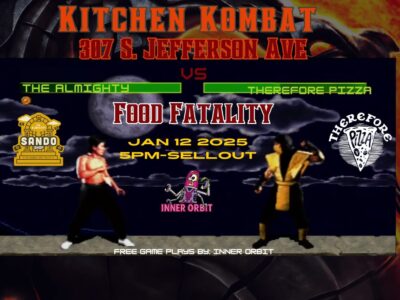 Mortal Kitchen Kombat- The Almighty Sando Shop x Therefore Pizza