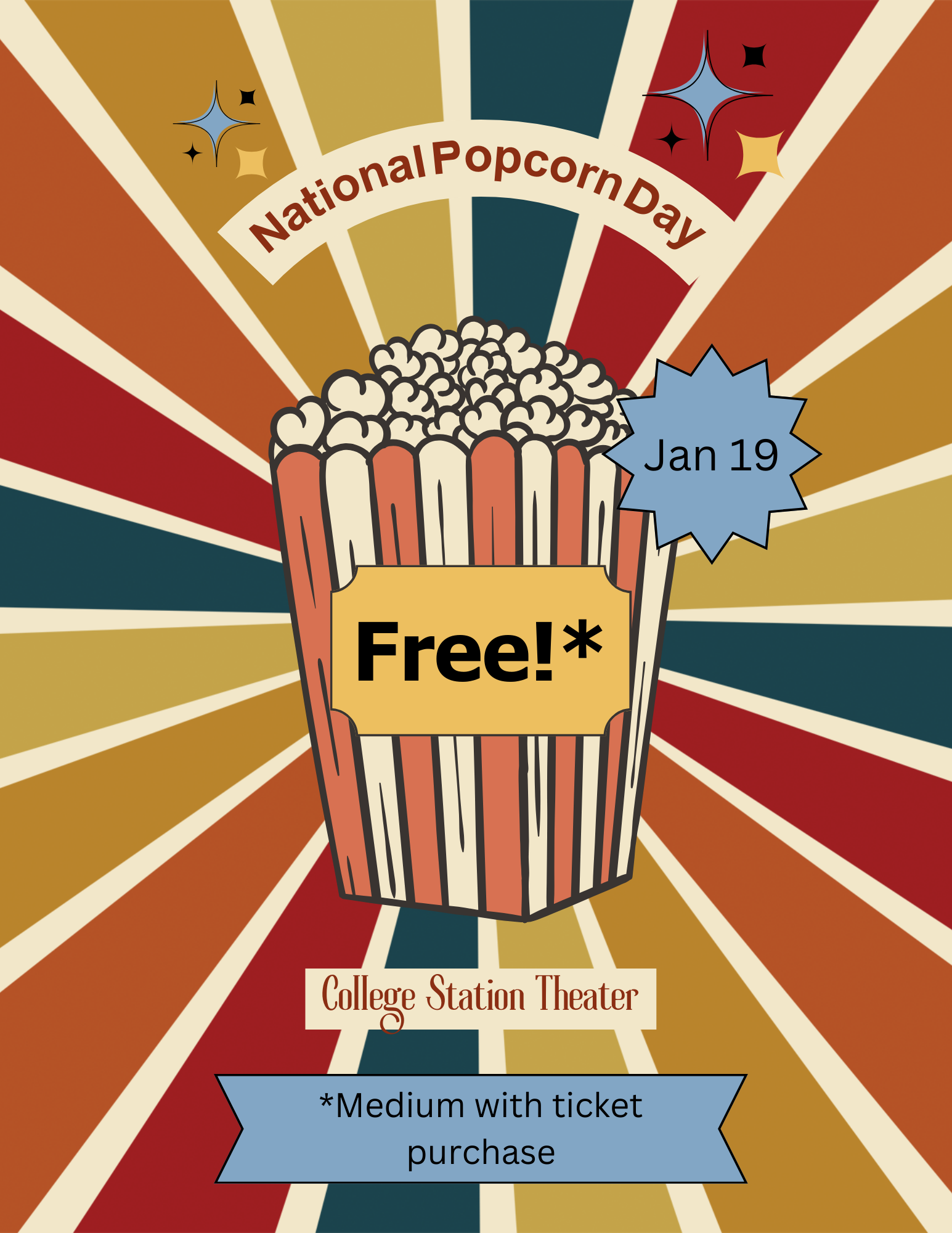 National Popcorn Day at College Station Theaters