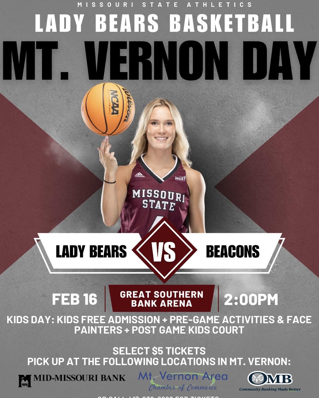 Mt. Vernon Day at the Lady Bears Basketball Game