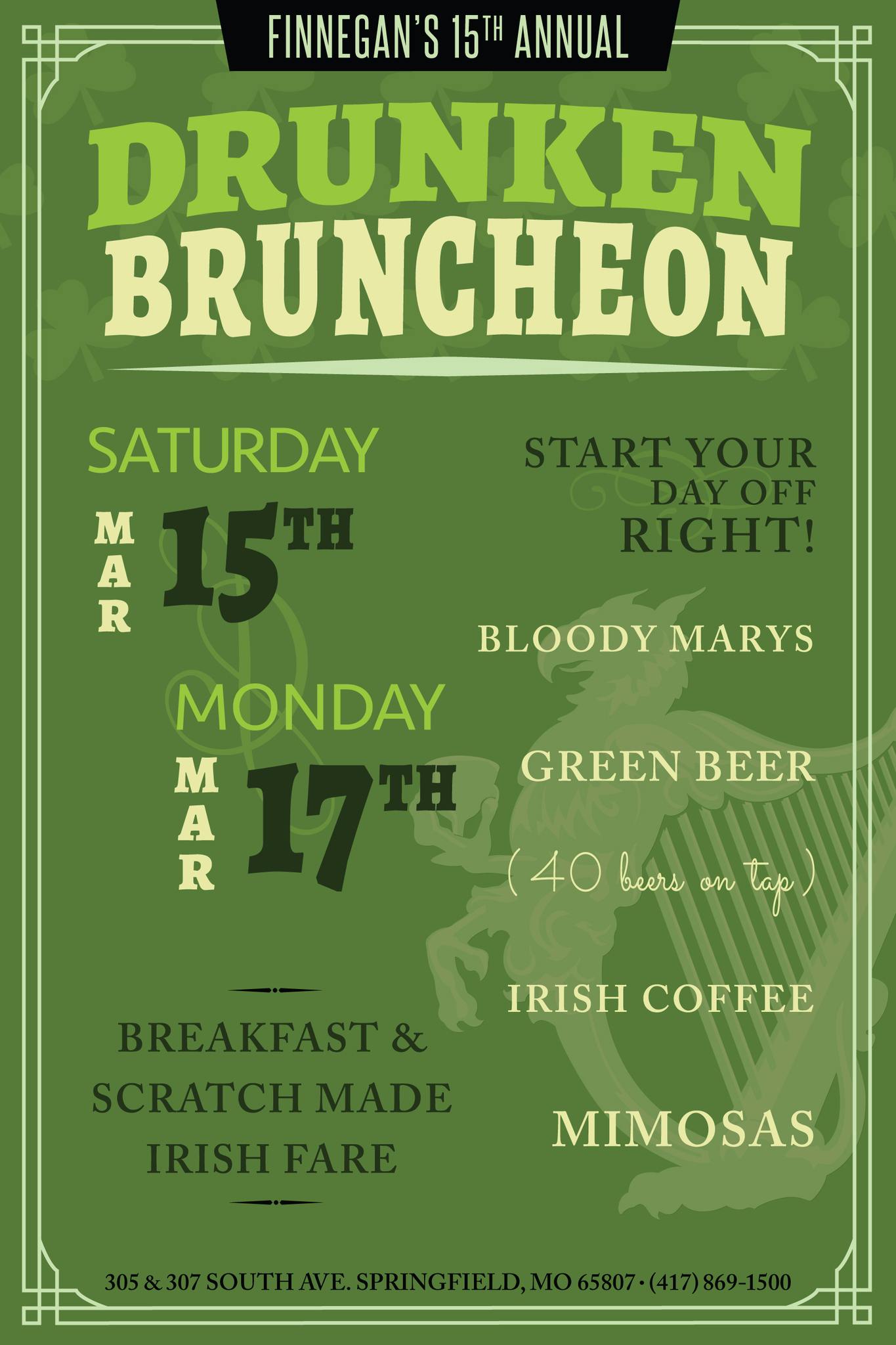 Drunken Bruncheon at Finnegan's Wake!