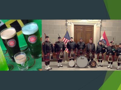 Bagpipers at BrewCo for St. Patrick's Day Weekend